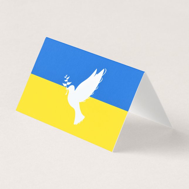 Carte drapeau ukrainien Peace Dove - Liberté (Front)