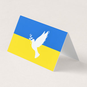 Carte drapeau ukrainien Peace Dove - Liberté