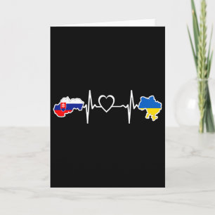 Carte Drapeau ukrainien slovaque - Ukraine Slovaquie Bat