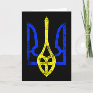 Carte Drapeau ukrainien symbole ukrainien antique vintag