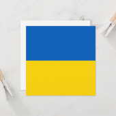 Carte Drapeau ukrainien (Ukraine) (Devant/Arrière en situation)