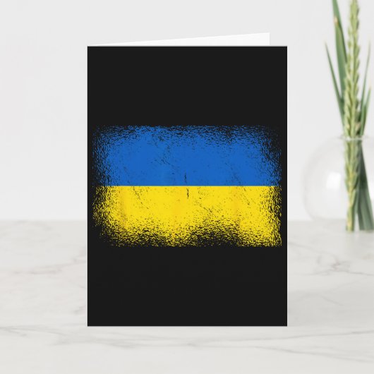 Carte Drapeau ukrainien Ukraine 1 (Devant)