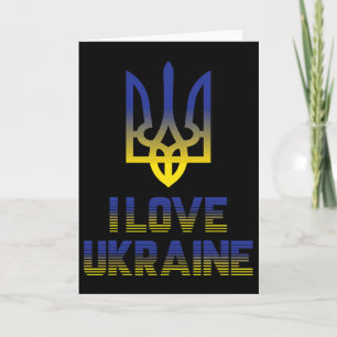 Carte Drapeau ukrainien vintage ukrainien Fierté 4