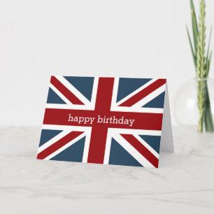 Carte Drapeau Union Jack classique Joyeux anniversaire 2