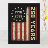 Carte Drapeau Usa 250e Anniversaire (Fleur jaune)