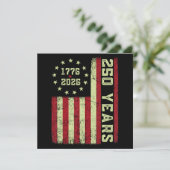 Carte Drapeau Usa 250e Anniversaire (Debout devant)