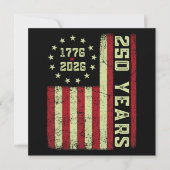 Carte Drapeau Usa 250e Anniversaire (Devant)