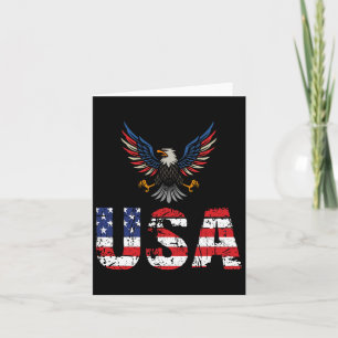 Carte Drapeau Usa Aigles 4 Juillet 1776 Liberté Indépend