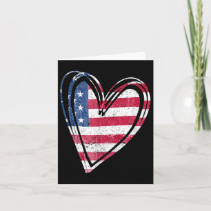 Carte Drapeau Usa Cœur Américain Patriotique Forces Armé