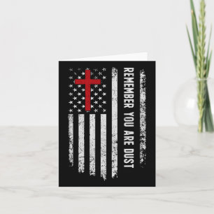 Carte Drapeau Usa Croix Rappelle-Toi Que Tu Es Cendre Me