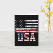 Carte Drapeau Usa Marteau 4 Juillet 1776 Liberté Indépen (Fleur jaune)