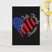 Carte Drapeau Usa Vintage Foi Famille Liberté Patriotiqu (Fleur jaune)