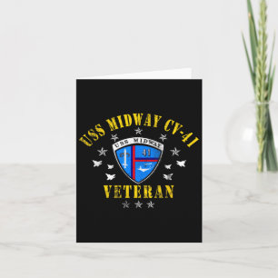 Carte Drapeau Uss Midway Cv 41 du porte-avions vétéran U