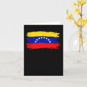 Carte Drapeau Venezuela 2026 Libre Paix (Fleur jaune)