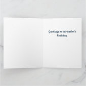 Carte Drapeau VIntage 14 juillet  (Intérieur)