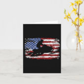 Carte Drapeau Vintage américain (Fleur jaune)