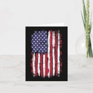 Carte Drapeau Vintage Américain Le 4