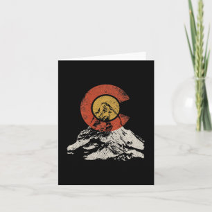 Carte Drapeau vintage Colorado Mountain Sunset Hiki exté