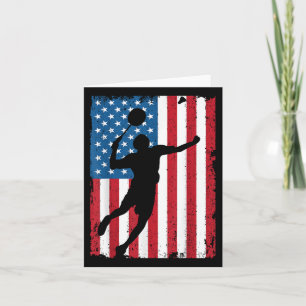 Carte Drapeau vintage de badminton Usa Sports