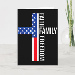Carte Drapeau vintage des États-Unis Foi Famille Liberté