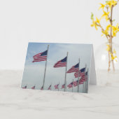 Carte Drapeaux américains au Washington Monument (Fleur jaune)