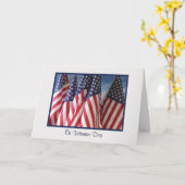 Carte Drapeaux américains, Nuages, Anciens Combattants J (Fleur jaune)