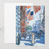Carte Drapeaux Cinquième Avenue par Childe Hassam, Art V (Devant / Derrière)