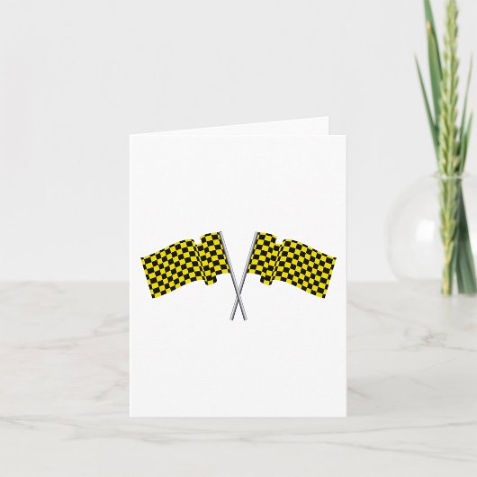 Carte Drapeaux de course jaunes et noirs