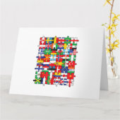 Carte Drapeaux des pays du pavillon international (Fleur jaune)