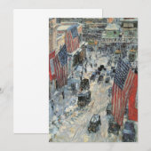 Carte Drapeaux sur la 57ème rue par Frederick Childe Has (Devant / Derrière)