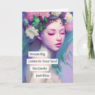 Carte Dream Big, Citation inspirante pour fille