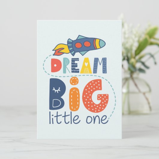 Carte Dream Big Little One Rocket (Debout devant)