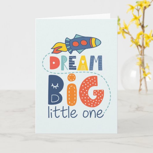 Carte Dream Big Little One Rocket (Fleur jaune)