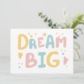 Carte Dream Big Pastel Hearts (Debout devant)