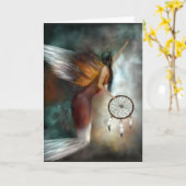 Carte Dream Catcher Native American Angel (Fleur jaune)