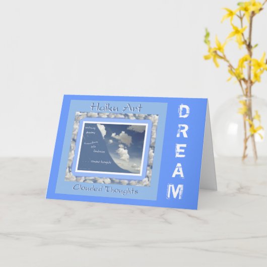 Carte Dream Customizable Haiku Greeting Card (Fleur jaune)