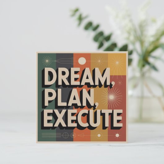 Carte Dream, Plan, Execute (Debout devant)