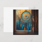 Carte Dreamcatcher dans une fenêtre Feuilles d'automne (Devant / Derrière)