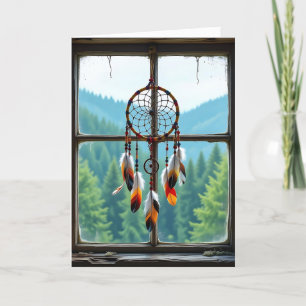 Carte Dreamcatcher et Montagnes   Joyeux anniversaire