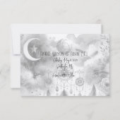 Carte Dreamcatcher noir blanc céleste lune (Dos)