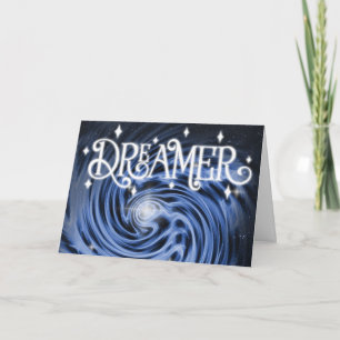 Carte "Dreamer" Bleu Vortex dans l'espace "Joyeux annive