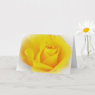Carte Dreamy Bright Yellow Rose Art Note