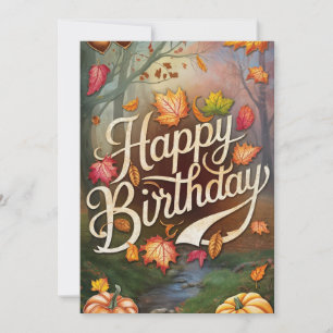 Carte Dreamy Citrouille Automne automne heureux Annivers