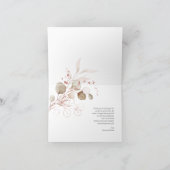 Carte Dreamy Foliage Mariage Merci rose vierge ID817 (Intérieur)