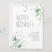 Carte Dreamy Greenery Mariage Green/Blue ID817 (Devant)