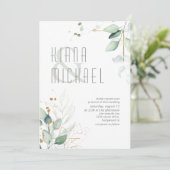 Carte Dreamy Greenery Mariage Green/Blue ID817 (Debout devant)