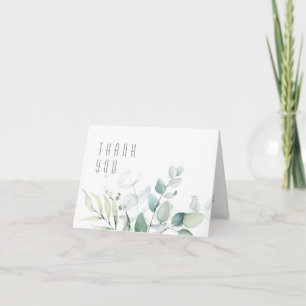 Carte Dreamy Greenery Mariage Merci vert/bleu ID817