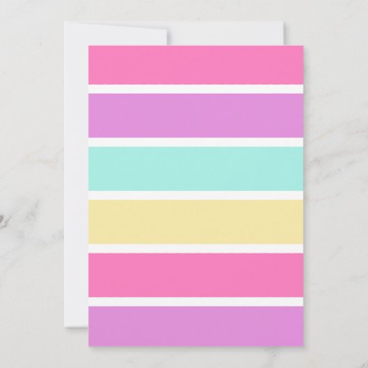 Carte Dreamy Pastel Mint Party (Dos)