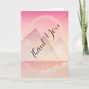 Carte Dreamy Pastel Montagne Paysage Merci