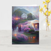 Carte Dreamy Wisteria à la maison une la colline (Fleur jaune)